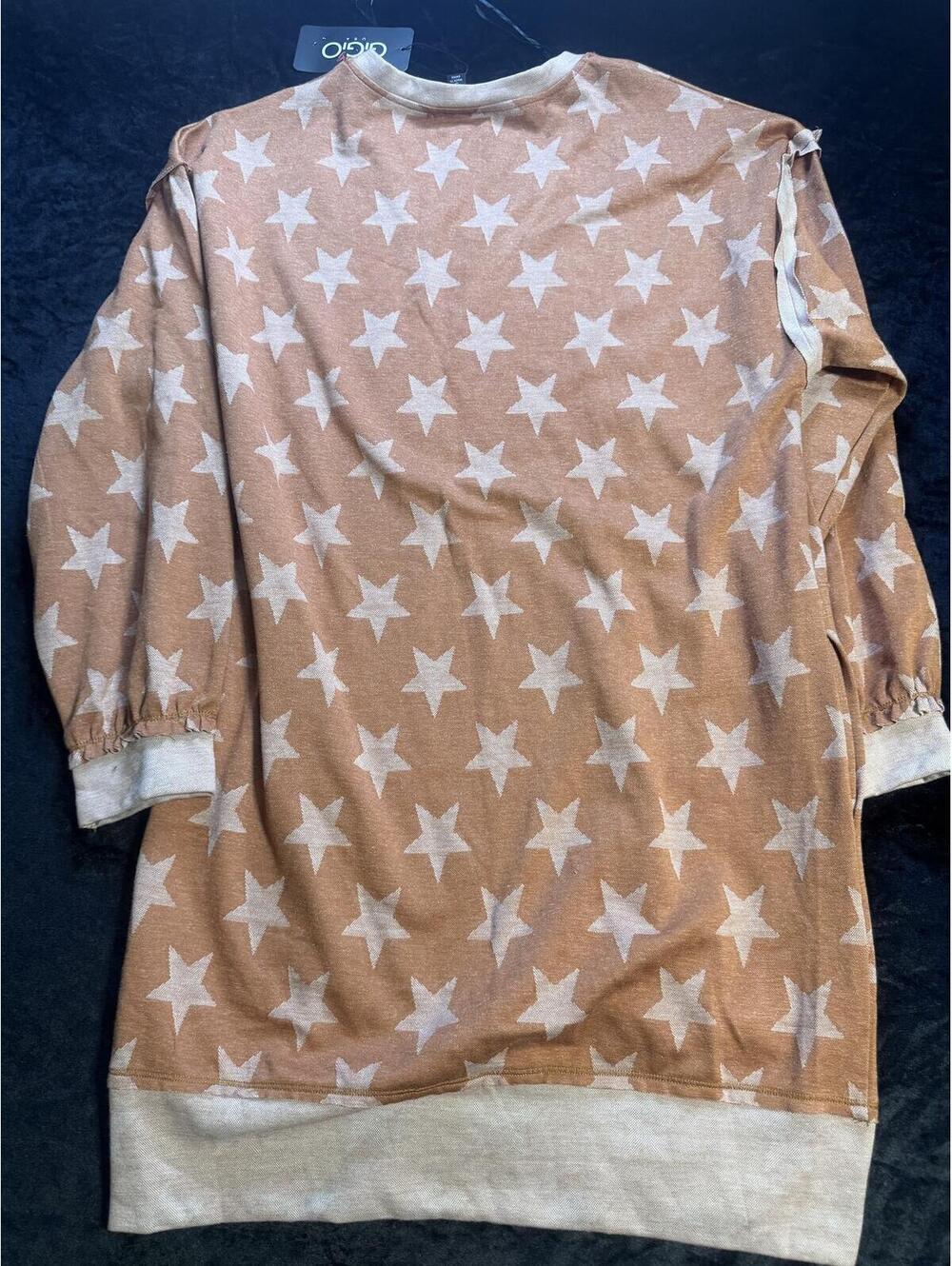 GIGIO USA Star Print Long Sleeve Dress Size Small - Picture 2 of 3